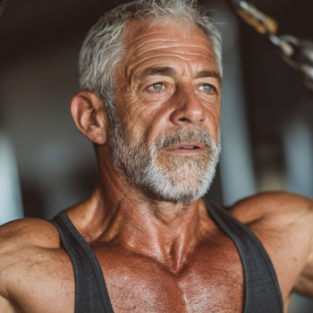 Група літніх людей займається спортом на свіжому повітрі